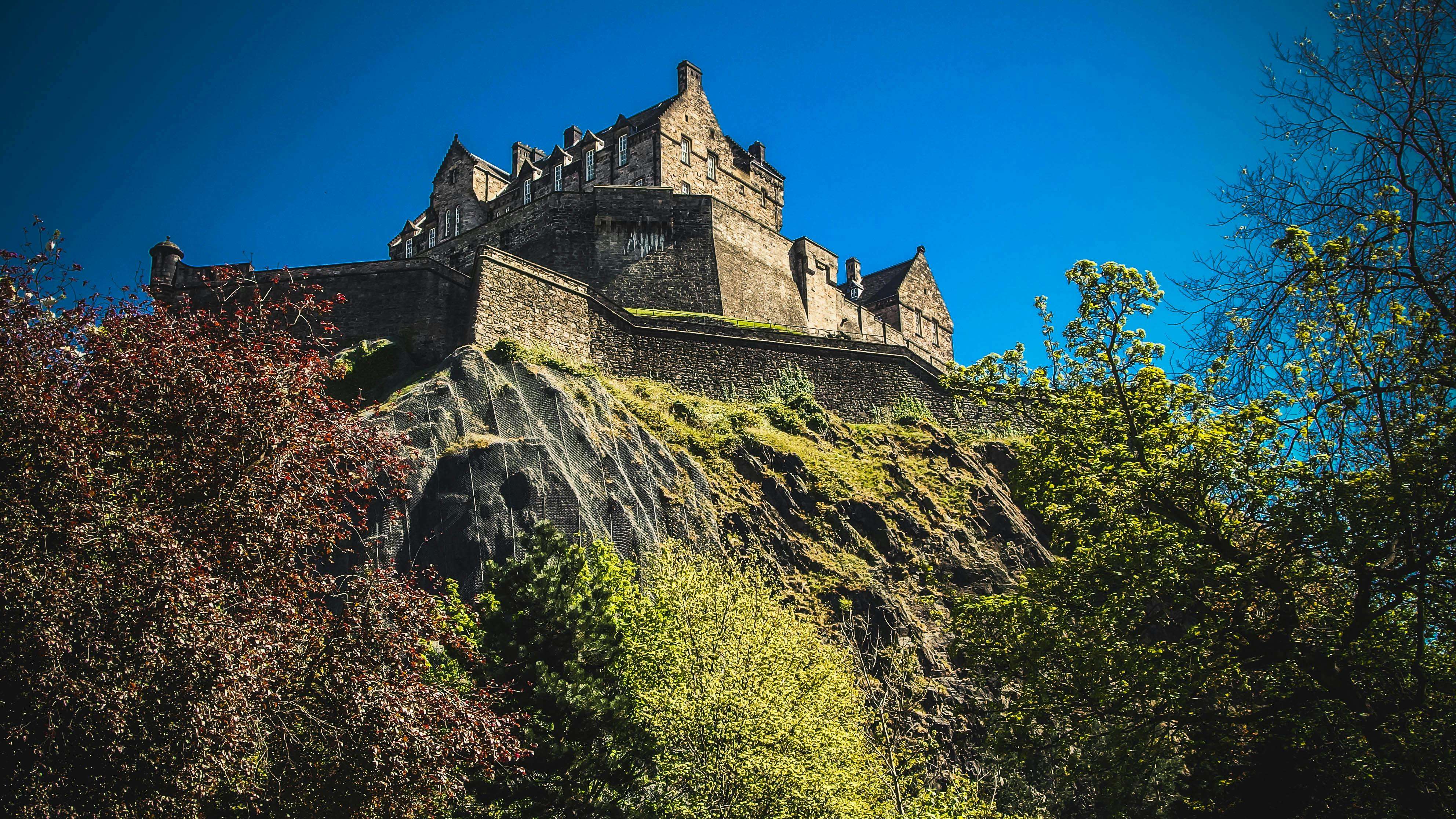 Edinburgh Castle perched on Castle Rock