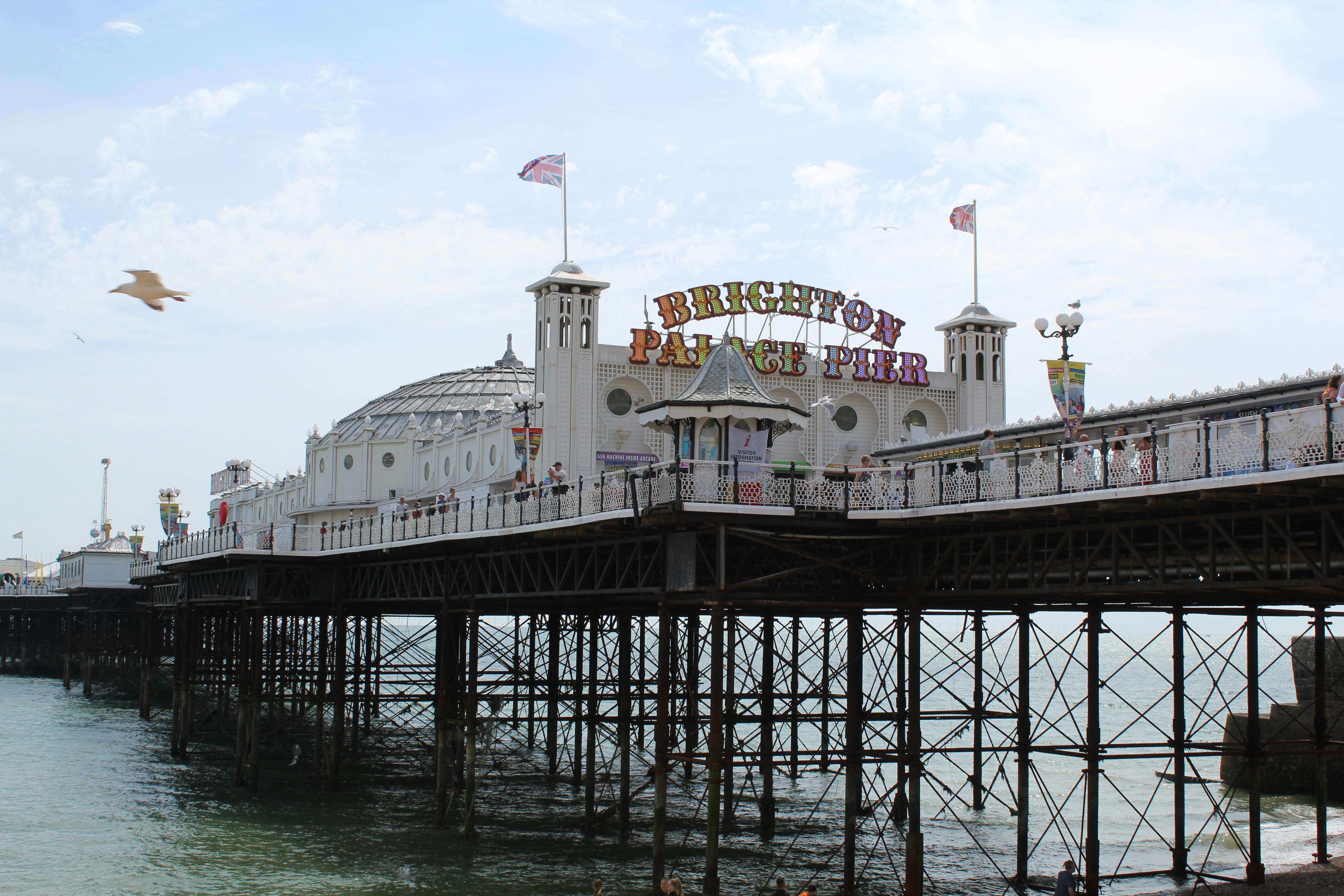 Brighton Palace Pier stretching out over the sea