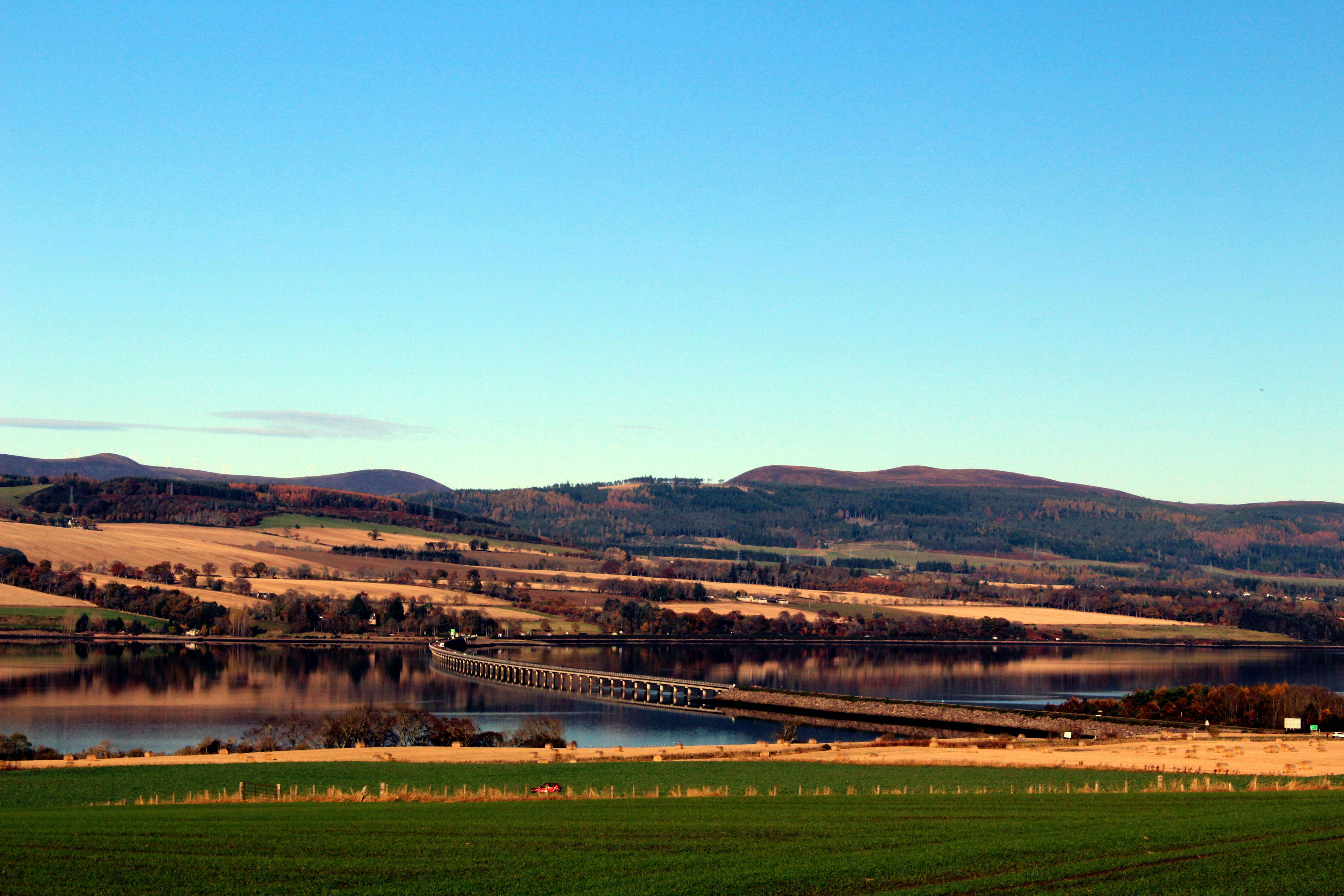 Dundee waterfront with the Tay Bridge