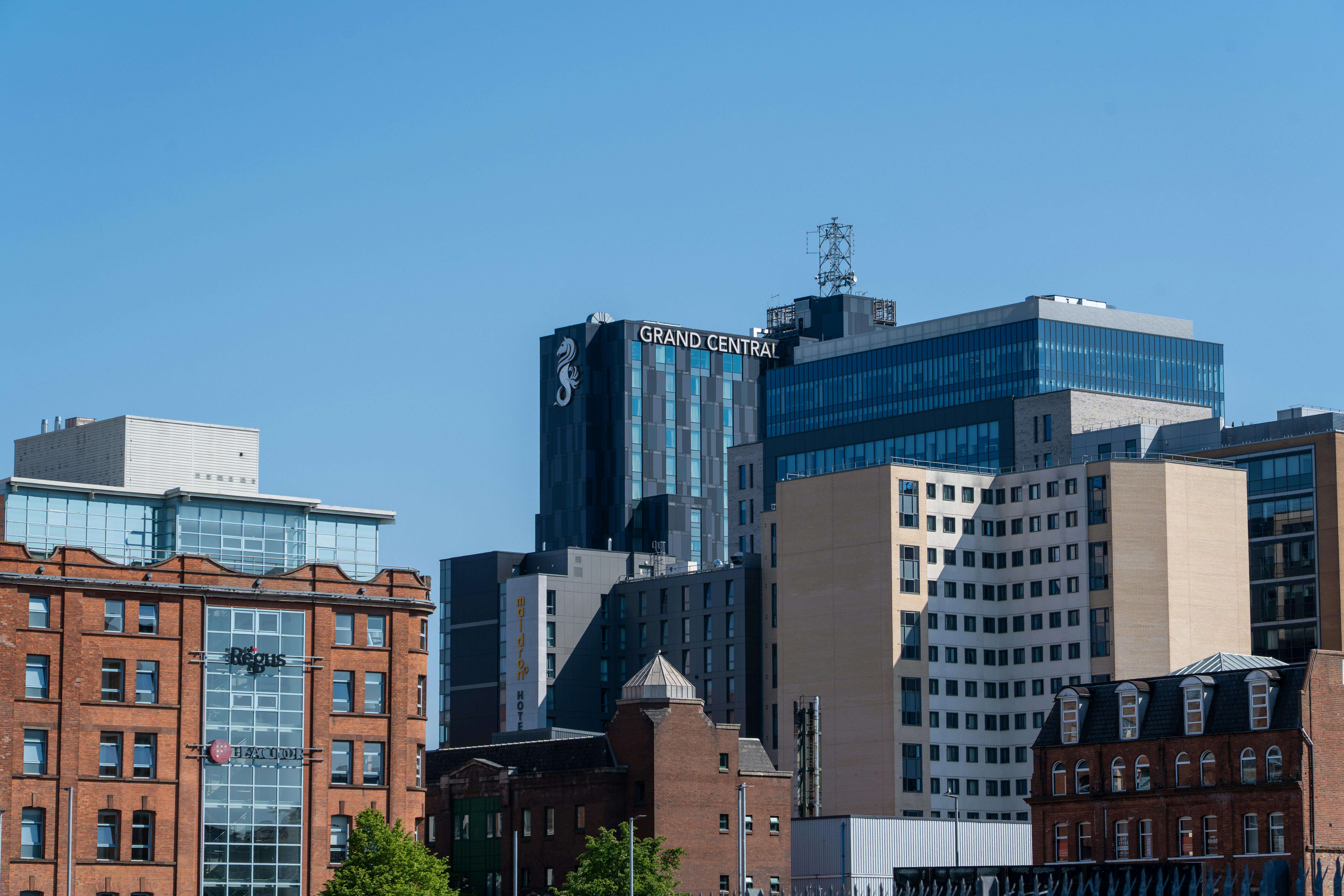 Belfast city skyline with the Grand Central tower